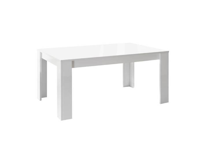 WEISS - Table Repas 180cm Blanc Laqué Brillant