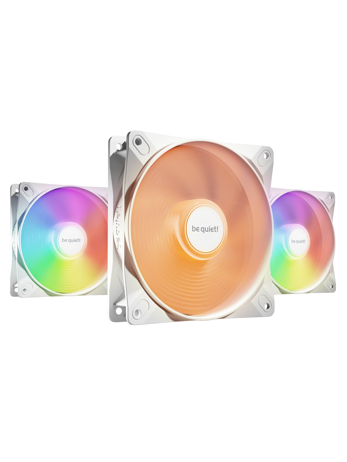 be quiet! LIGHT WINGS LX White High Speed (3-pack) - Gehäuselüfter - 120mm - Schwarz - 31 dBA