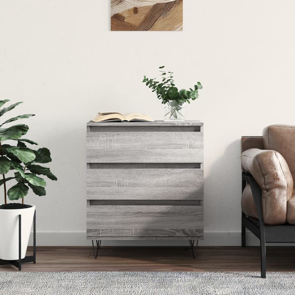 Latitude Run Chantell Side Table Grey Sonoma 70cm H X 60cm W X 35cm D