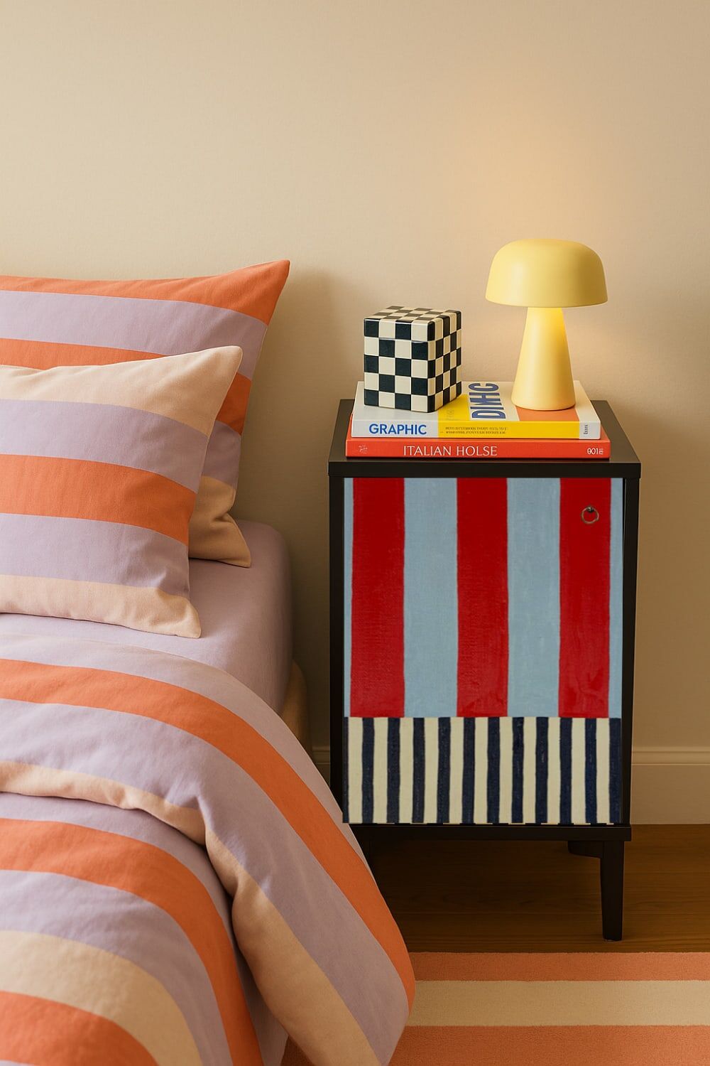 RNT by Really Nice Things Table de chevet Multicolore 40x65x30cm