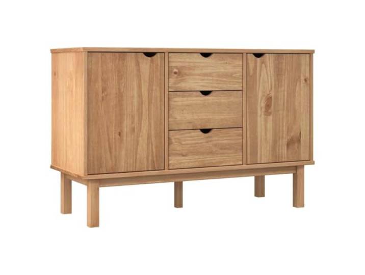 vidaXL Sideboard Schrank Anrichte Beistellschrank Kommode Mehrzweckschrank Standschrank Wohnzimmerschrank 113,5x43x73cm Massivholz Kiefer