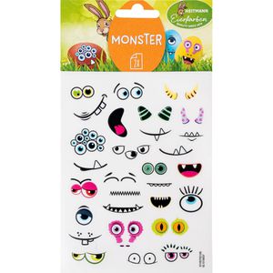 Heitmann-Eierfarben Sticker Monster, verschiedene Ostermotive, 58 Aufkleber, 58 Stück