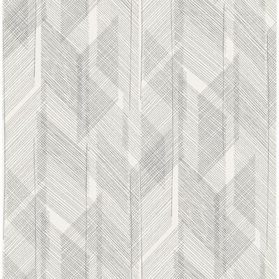 A-Street Prints Bryant Black Crosshatch Wallpaper