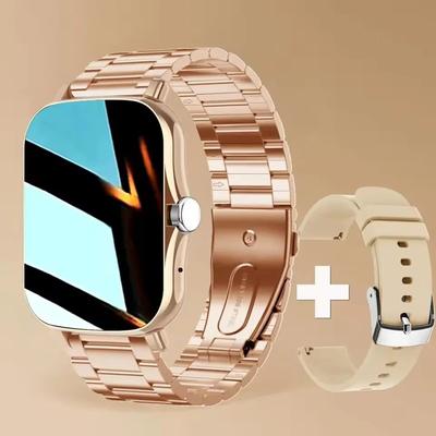 Uplift Treasures Bluetooth Smart Watch With HD Display Call Answer Message Preview gold (20 Strap)