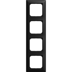 Busch-Jaeger Steckdosenrahmen 1724-915, Balance SI, 4-fach, schwarz matt