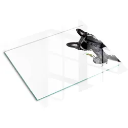 GLASPLATTE 60x52 cm Hund mit Martini