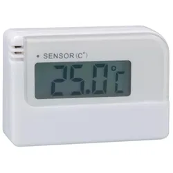 Perel Mini-Thermometer, digital, LCD-Anzeige, Messbereich -30 bis +50 °C, Weiß