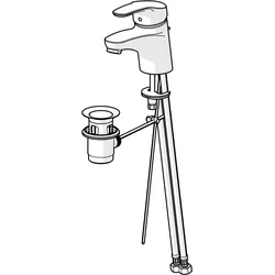 Hansa Waschtisch-Einhand-Einlochbatterie Hansamix 01102283, verchromt 1102283