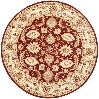SAFAVIEH Handmade Royalty Red/ Ivory Wool Rug