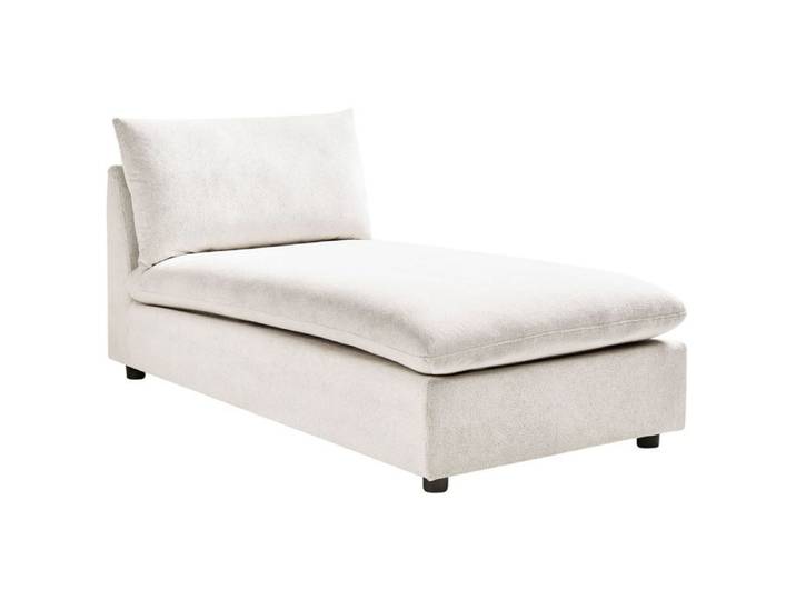 Chaise longue VIZILLE Tissu Blanc cassé