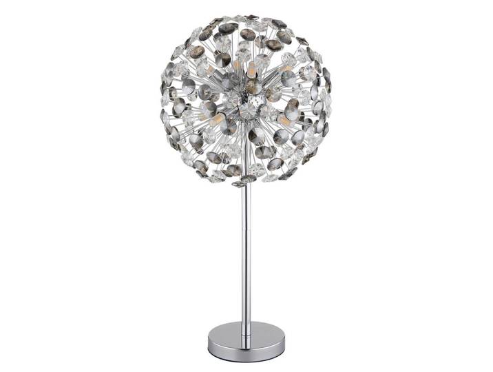 Globo Kristall-Tischleuchte, Grau, Klar, Glas, F, 65 cm, CE, Wippschalter, Lampen & Leuchten, Innenbeleuchtung, Tischlampen, Tischlampen