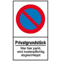 SAFETYMARKING Verbotsschild Eingeschränktes Halteverbot, Privatgrundstück Kunststoff (B x H) 250 mm x 400 mm 1 St. 41.5163