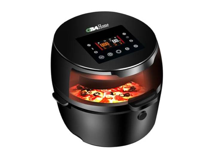 Luftfritteuse OBA-OH08 8 Liter mit rotierendem Luftsystem ohne Öl, digitales LED-Display, acht voreingestellte Modi, Touchscreen 1500 W