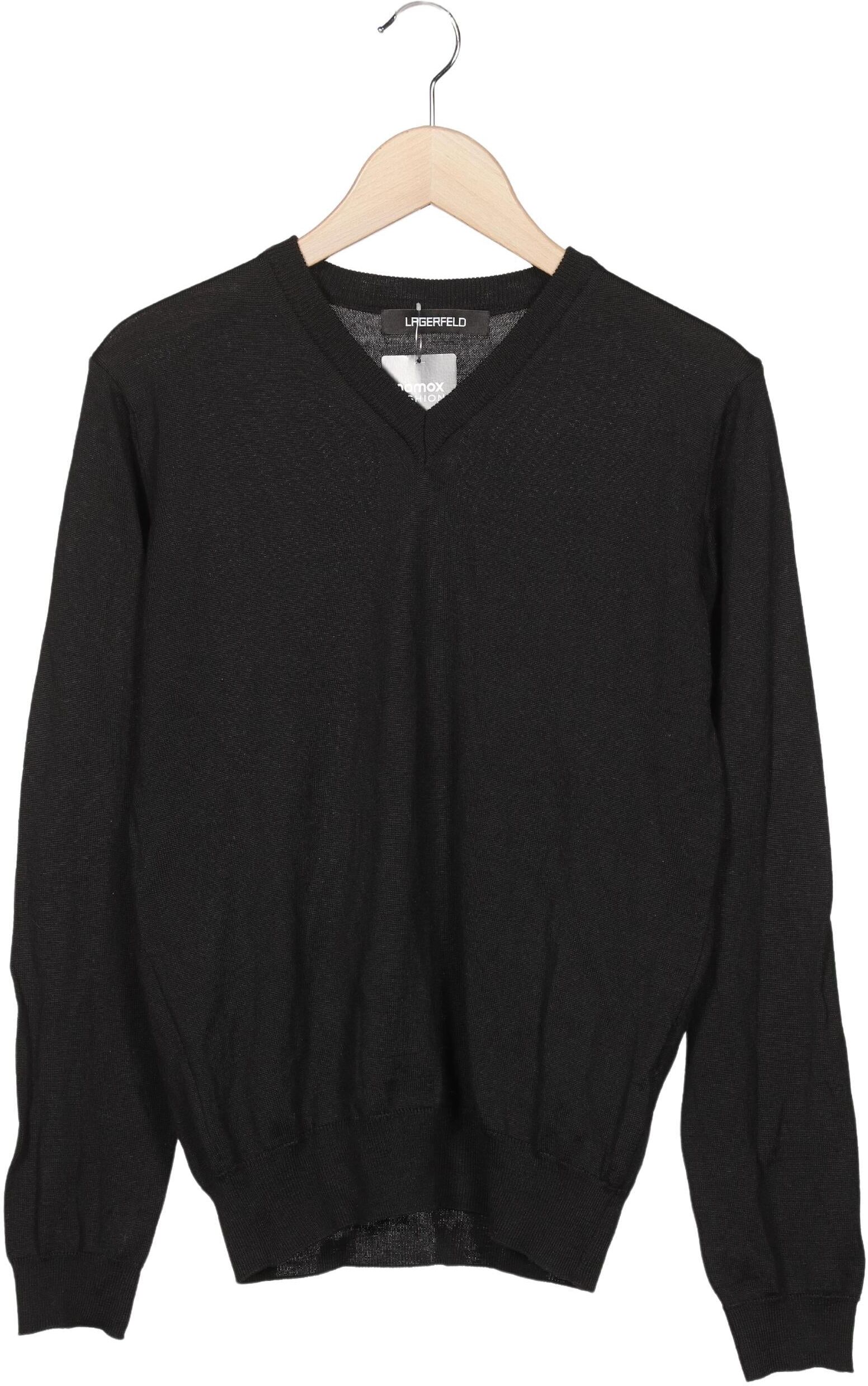 Lagerfeld Herren Pullover, Schwarz, Gr. S, Wolle / Synthetik - Second Hand