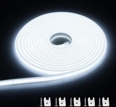 Fusion Finds Super Bright 220V 110V COB LED Strip Light 1M 35M Flexible Outdoor Lamp, Waterproof LED Tape With EU US Power Plug 3 1M 220V EU Plug WHITE