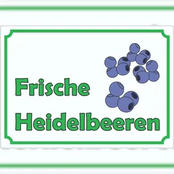 HB-Druck Werbeaufkleber Aufkleber Heidelbeeren A4 (210x297mm)