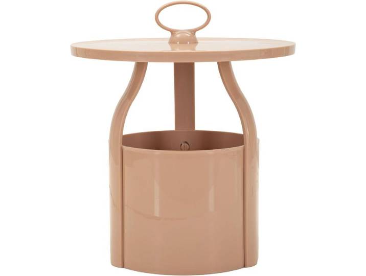 Table D'Appoint En Polypropylène Rose Iris\, Ø 44 X 43 Cm - Moderne\, Romantique Et Fonctionnelle - Collection Iris