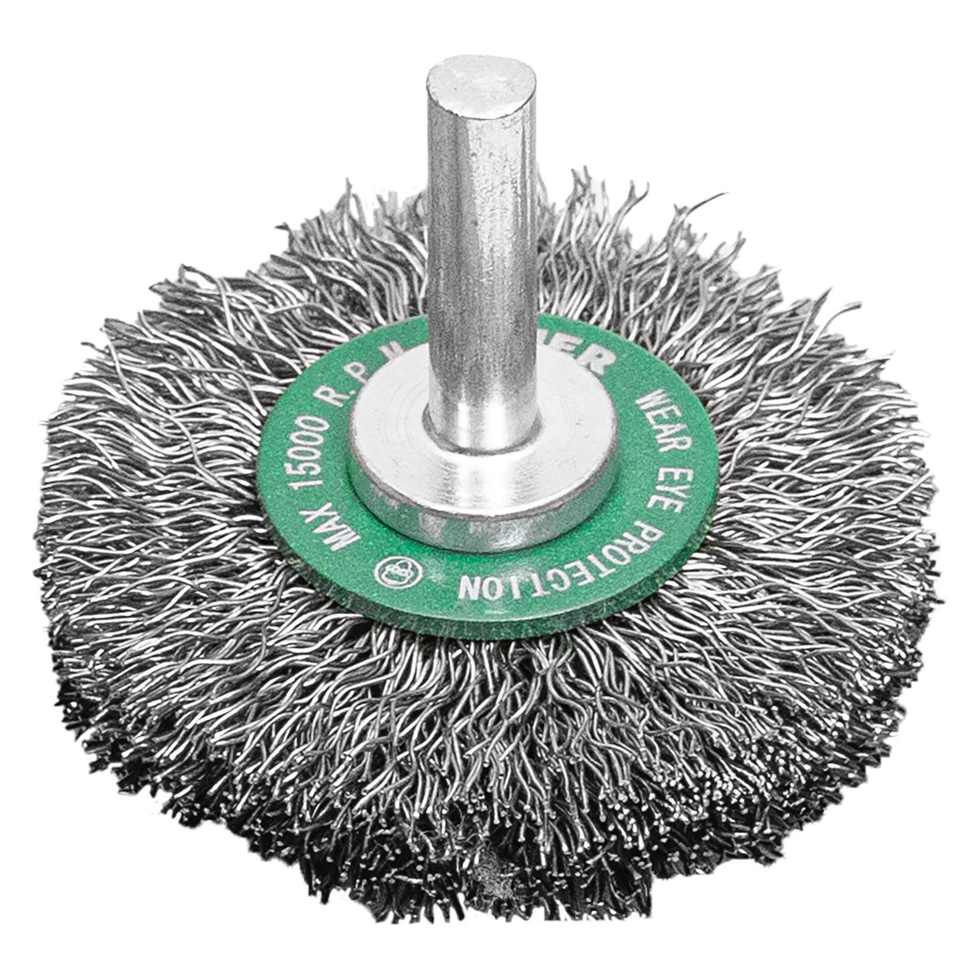 Stier Rundbürste Ø 50 mm, Schaft-Ø 6 mm, 0,3 mm, gewellt, Edelstahl (85123884)