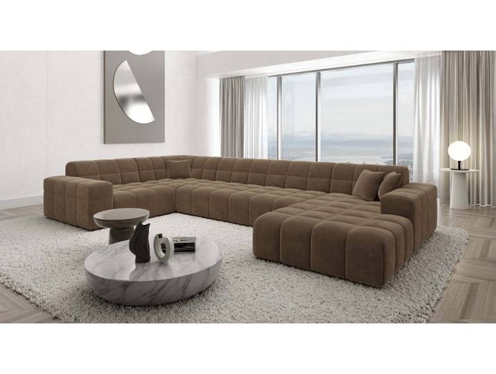 Stoff Wohnlandschaft Ibiza U-Form