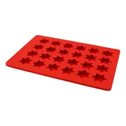 Zimtsternmatte 2tlg. Silikon Rot