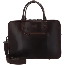 Buckle & Seam Albert BLU Leather Crazy Horse Laptopbag (15"), Notebooktasche, Braun