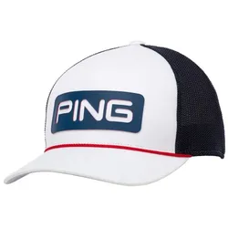 Ping All-American Trucker Golf Cap weiss/navy