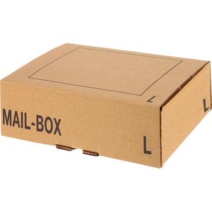 Smartboxpro Faltkartons Mail-Box Gr. L, 20 Stück, braun, Innenmaße: 395 x 248 x 141mm