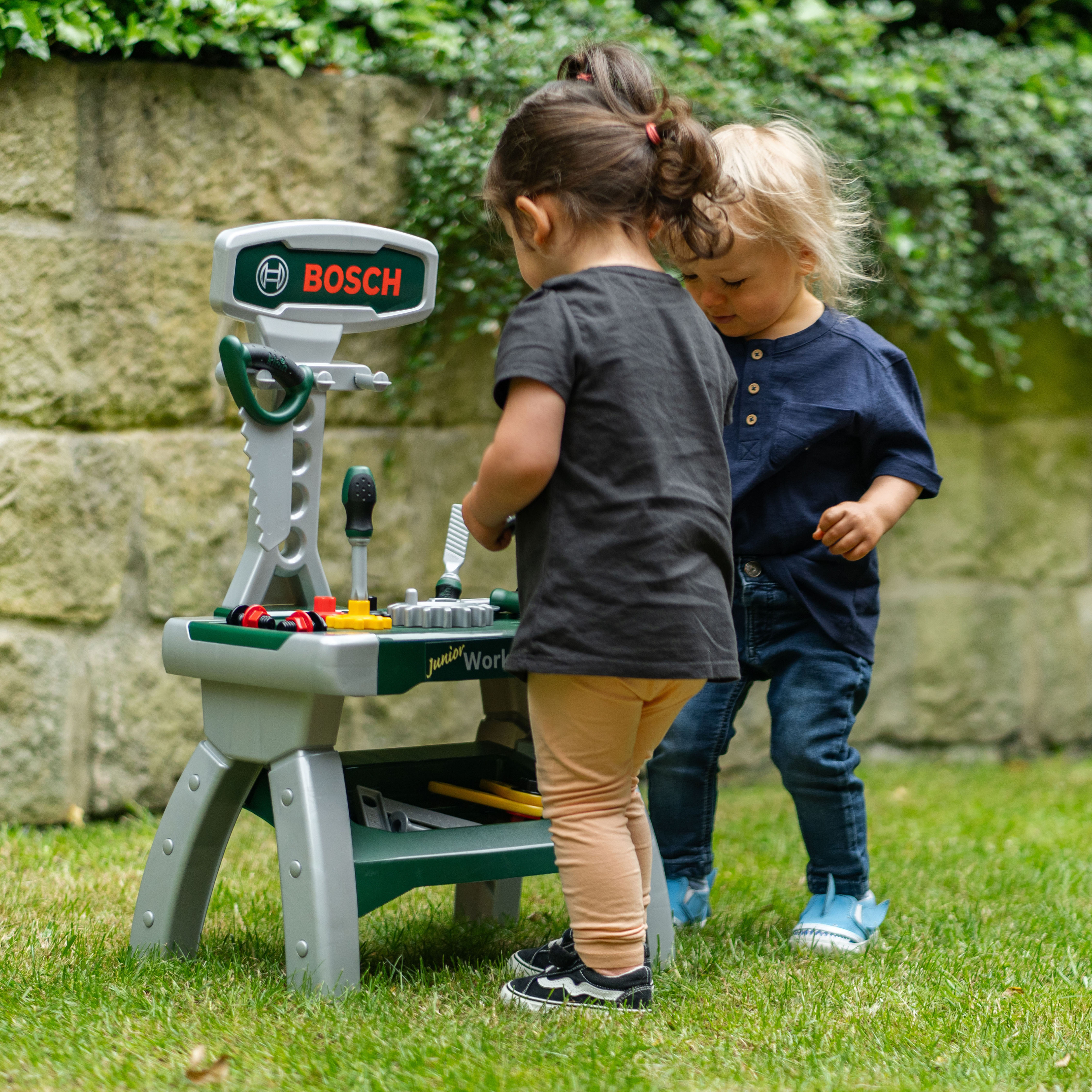 Spielwerkbank KLEIN "BOSCH Werkbank Junior", bunt, Rollenspielzeug, KinderB:49cm H:71cm T:29cm, Kunststoff, Spielwerkbank, Made in Germany, B:49cm H:71cm T:29cm bunt Einheitsgröße