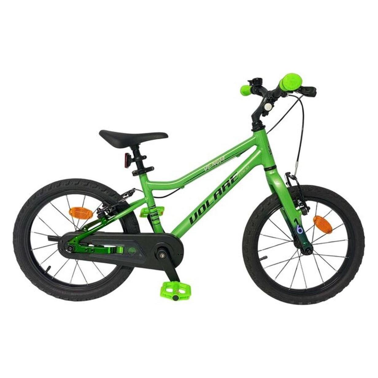 Volare Venom Kinderfahrrad Jungen 14 Zoll Grün mit zwei Handbremsen (14") (71815002)