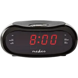 N CLAR001BK - Digital-Wecker-Radio, LED-Anzeige, Snooze, Sleep Timer, Schwarz