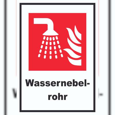 HB-Druck Wassernebelrohr Schild A0 (841x1189mm)