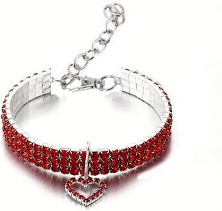 Uplift Treasures Adjustable Anti Strangling Pet Collar red m 9.84 In