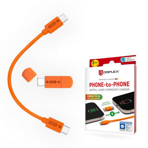 DISPLEX USB-C Kabel USB-C 0.15m Orange 02190