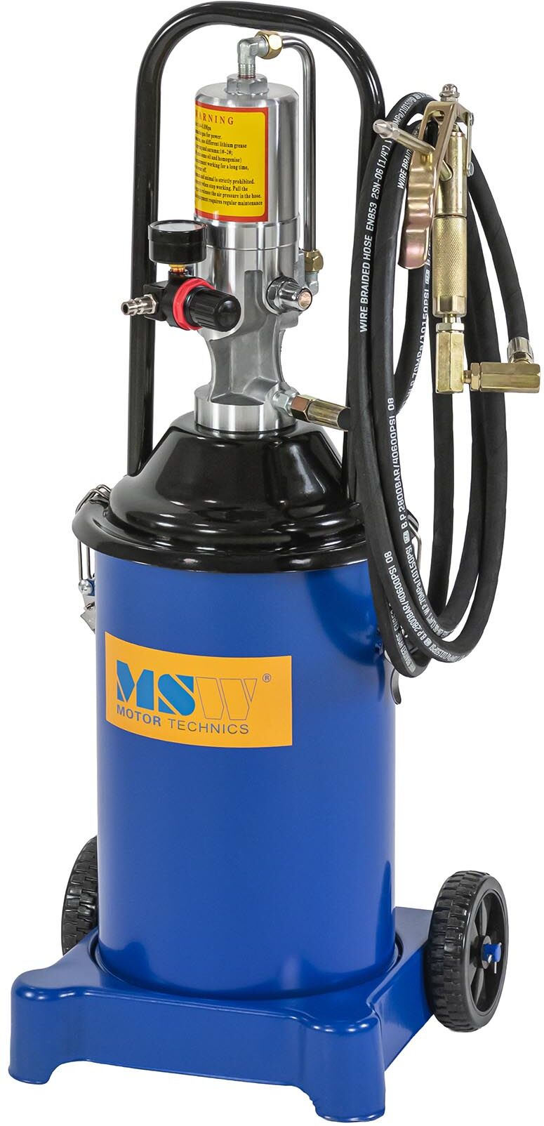 MSW Lubrificador pneumático - 12 l - portátil - 300-400 bar de pressão da bomba PRO-G 12M