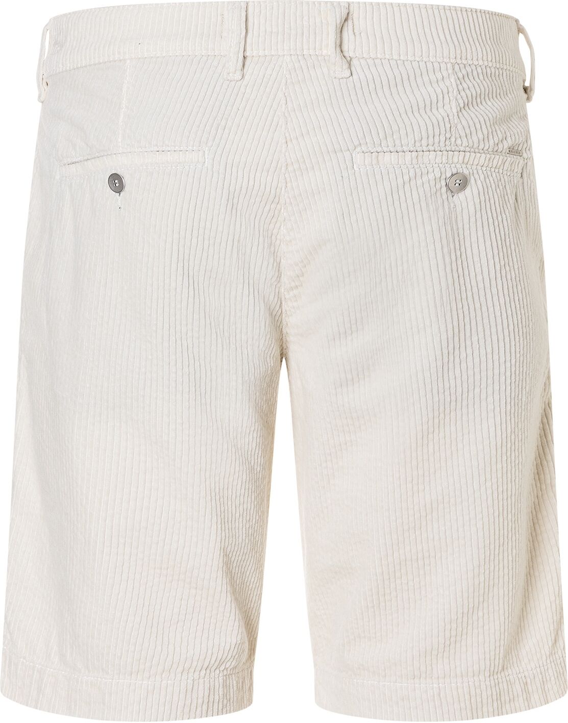 Bermudas MAC "Liam Bermuda", Herren, Gr. 36, N-Gr, cream weiß ppt, Cord, Obermaterial: 99% Baumwolle, 1% Elasthan, unifarben, Hosen Bermudas, aus elastischem Cord