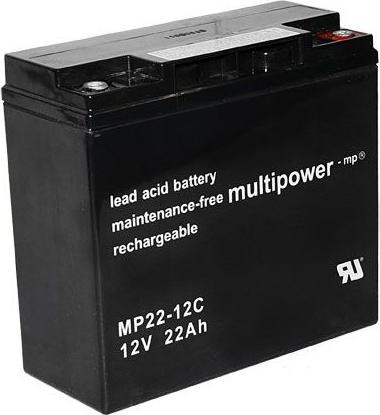 Multipower MP22-12C AGM-accu, 12V, 22Ah – M6