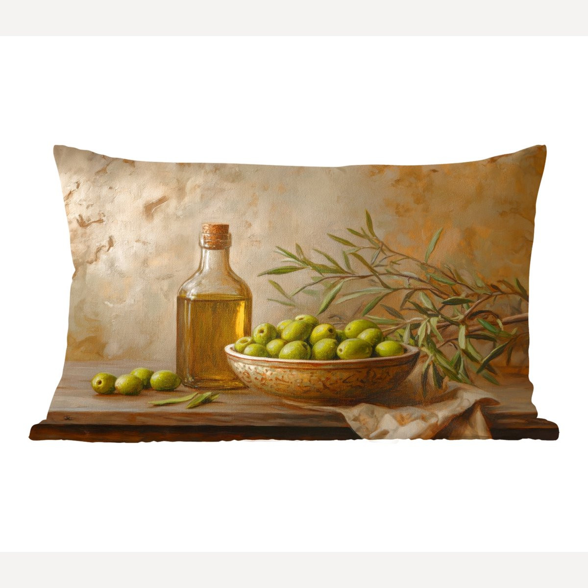 PillowMonkey Sierenkussen Olijven Stilleven Vintage B/D/H: 50 x 30 cm