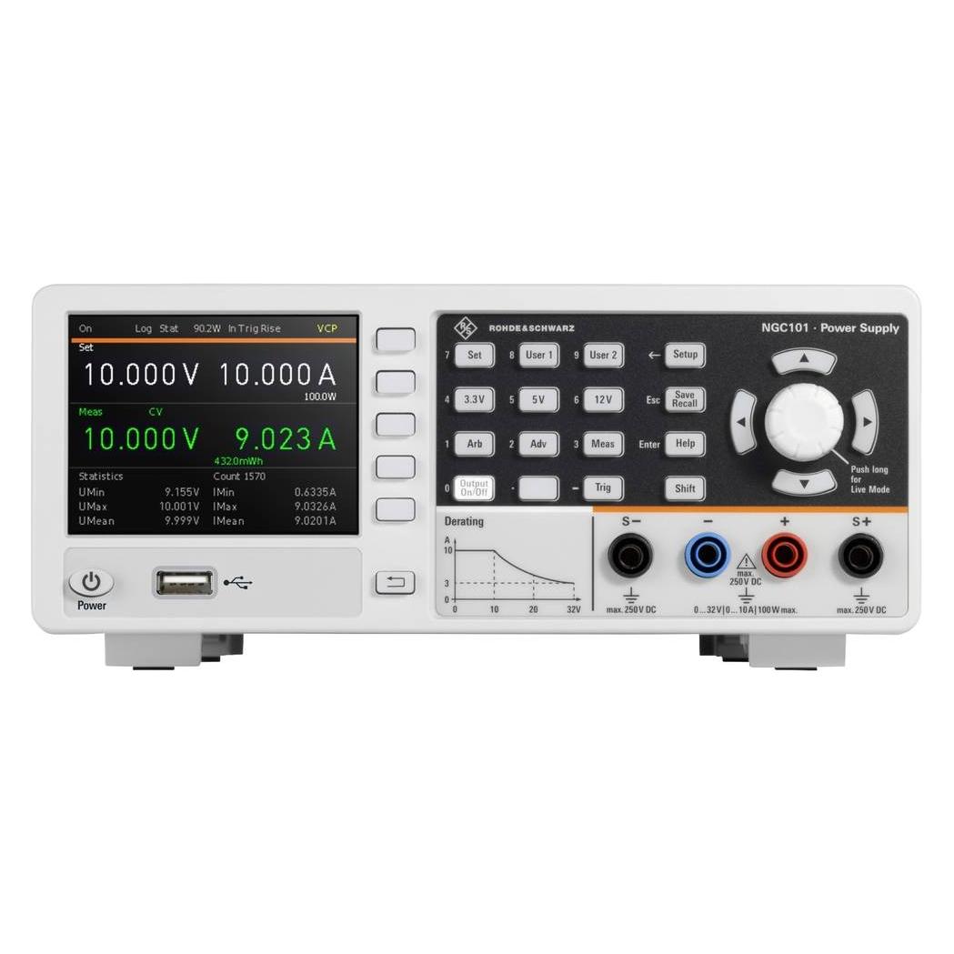 Rohde & Schwarz R&SNGC101-G Labornetzgerät, einstellbar 32 V (max.) 10 A (max. (3657.2288.03)