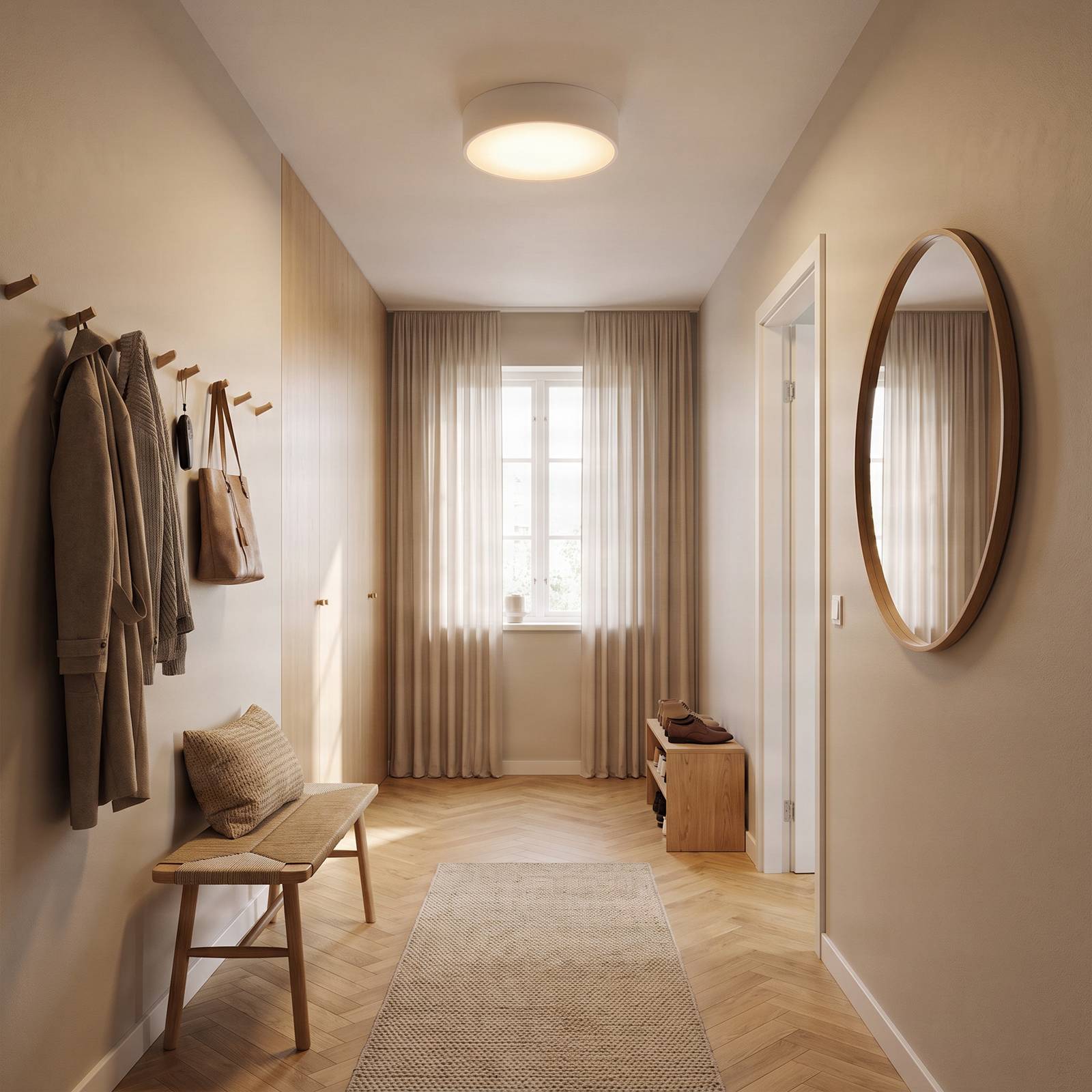 Ceiling Light Cleo TEMAR LIGHTING, dimmable, White / opal, Living / Dining Room, Modern, Ceiling Light