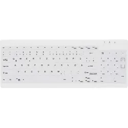 AK-C7012FUVSWGE - Tastatur, USB, IP68, desinfizierbar, Nummernblock, weiß, DE