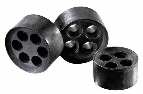 Wiska 10064341 MFD 20/03/040 Mehrfachdichteinsatz M20 3 x 2.5 - 4mm Elastomer Schwarz