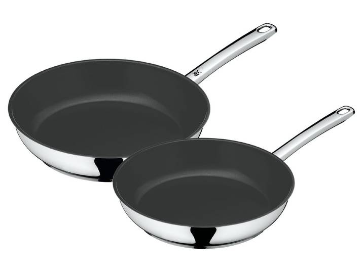 Bratpfanne WMF Devil 2-teilig , silber (silberfarben, schwarz), Pfannen, Bratpfanne