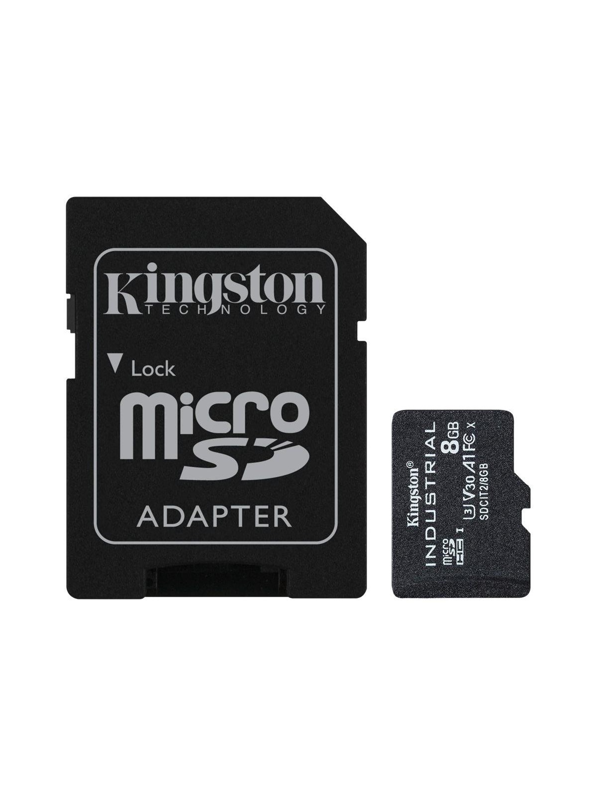 Kingston Industrial microSD/SD - 100MB/s - 8GB