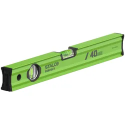 Aluminium Wasserwaage VSERIES 40cm mit zwei Libellen in Limettengrün STALCO PERFECT S010265501