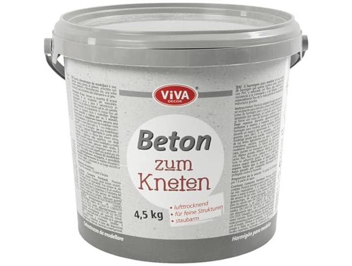 Viva Decor Beton voor kneden, kunststof, grijs, 23 x 18 x 18 cm