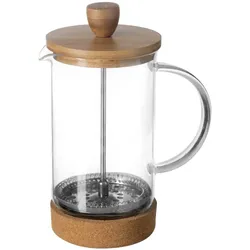 Secret de Gourmet Teekanne Kolben 19 x 14,8 x 9 cm, Kaffeebereiter, Transparent, Braun