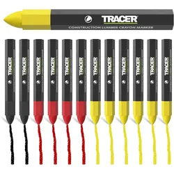 12 Baukreidemarker in verschiedenen Farben