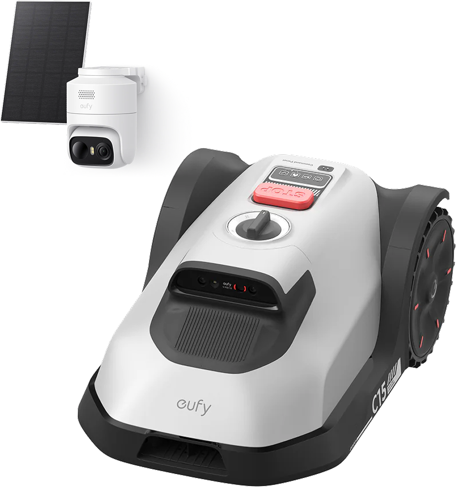 eufy Robot tondeuse C15 Solo (sans Garage)+ eufyCam C37 Solo