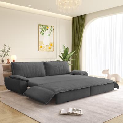 Loedds "73.2"" Queen Convertible Sofa Bed, 3-in-1 Corduroy Pull Out Sleeper Loveseat"