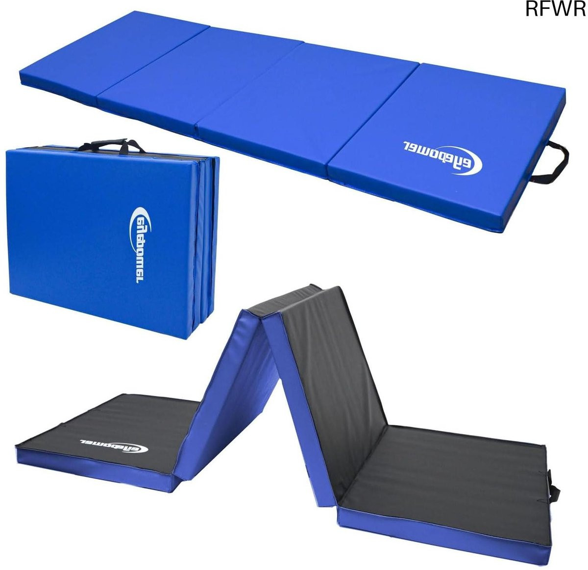 RFWR Opvouwbare Turnmat 180 x 60 cm - Dikke Gymnastiekmat voor Volwassenen en Kinderen voor Yoga, Gymnastiek en Fitness